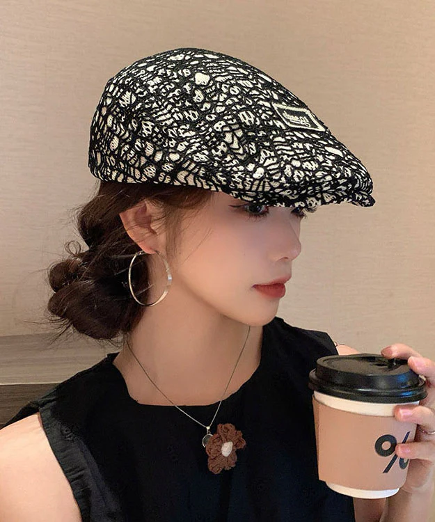 Boutique Black Print Versatile Breton Hat - Image 4