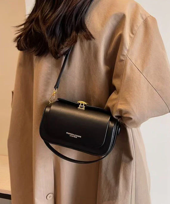 Boutique Black Solid Durable Faux Leather Micro Bag - Image 3