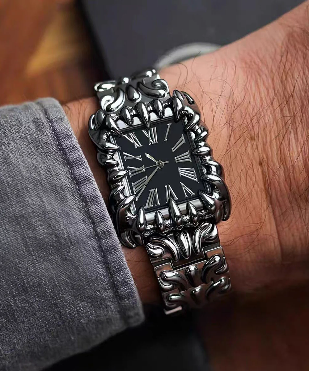 Boutique Black Stainless Steel Alloy Quartz Movement Men Watches