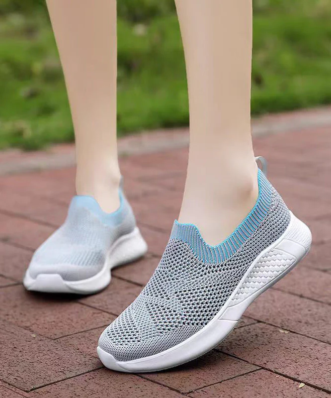 Boutique Flat Shoes For Women Black Knit Fabric - Image 2