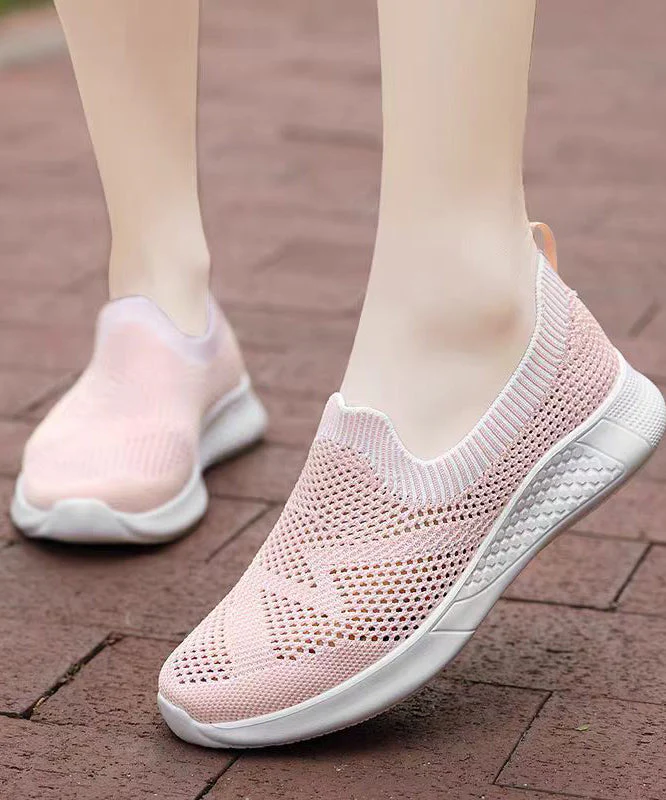 Boutique Flat Shoes For Women Black Knit Fabric - Image 3