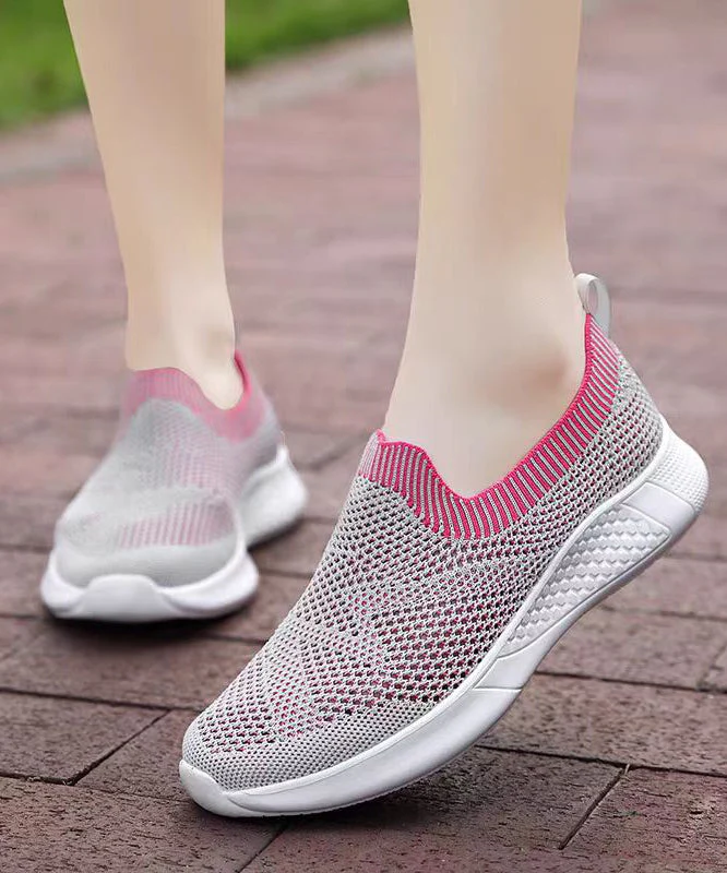 Boutique Flat Shoes For Women Black Knit Fabric - Image 4