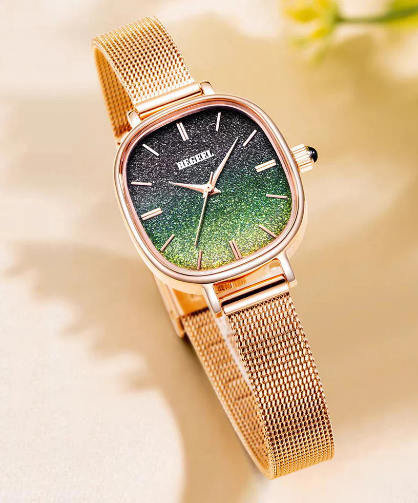 Boutique Green Stainless Steel Quartz Movement Waterproof Watches