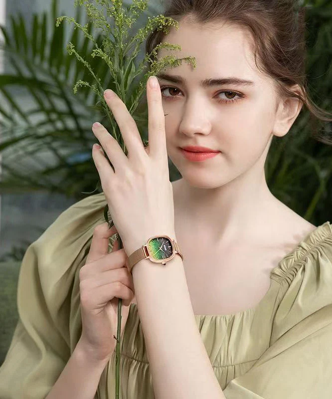 Boutique Green Stainless Steel Quartz Movement Waterproof Watches - Image 3