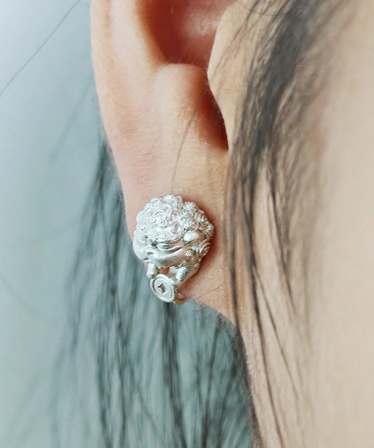 Boutique Handmade Pixiu Silver Ear Clip - Image 4