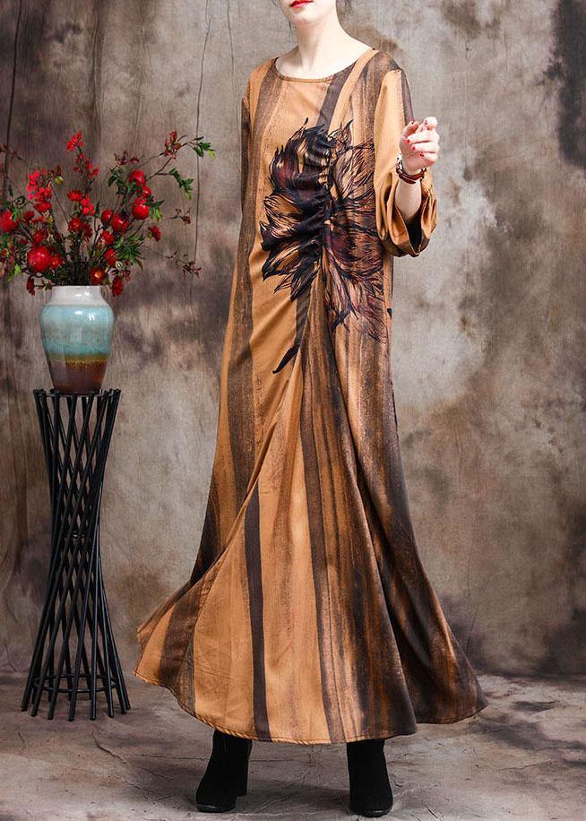 Boutique Print Cinched Silk asymmetrical design Dress Summer - Image 3