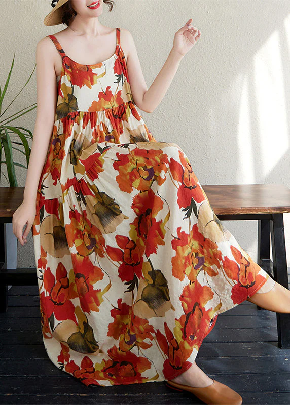 Boutique Print Cotton Cami Dresses Exra Large Hem Summer - Image 3