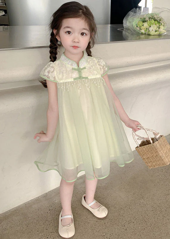 Boutique Purple Tasseled Bow Patchwork Tulle Kids Girls Dress Summer - Image 2