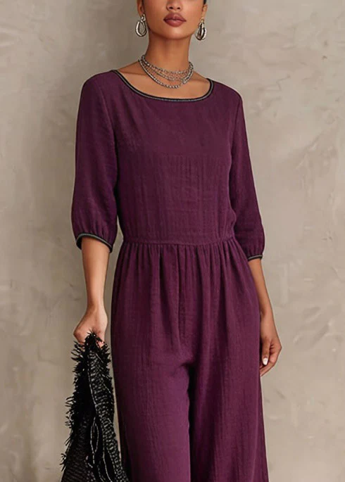 Boutique Purple Tie Waist Silk Vacation Maxi Dresses Summer - Image 2