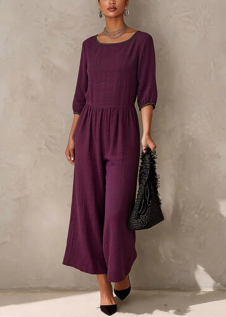 Boutique Purple Tie Waist Silk Vacation Maxi Dresses Summer - Image 3