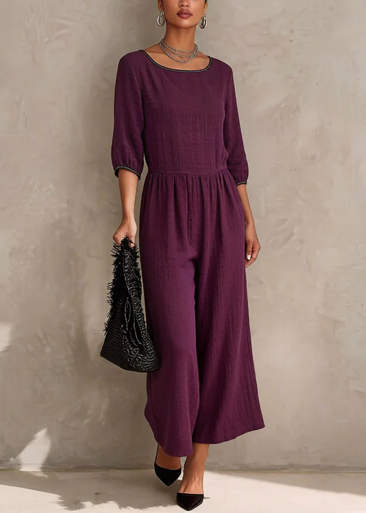 Boutique Purple Tie Waist Silk Vacation Maxi Dresses Summer - Image 5
