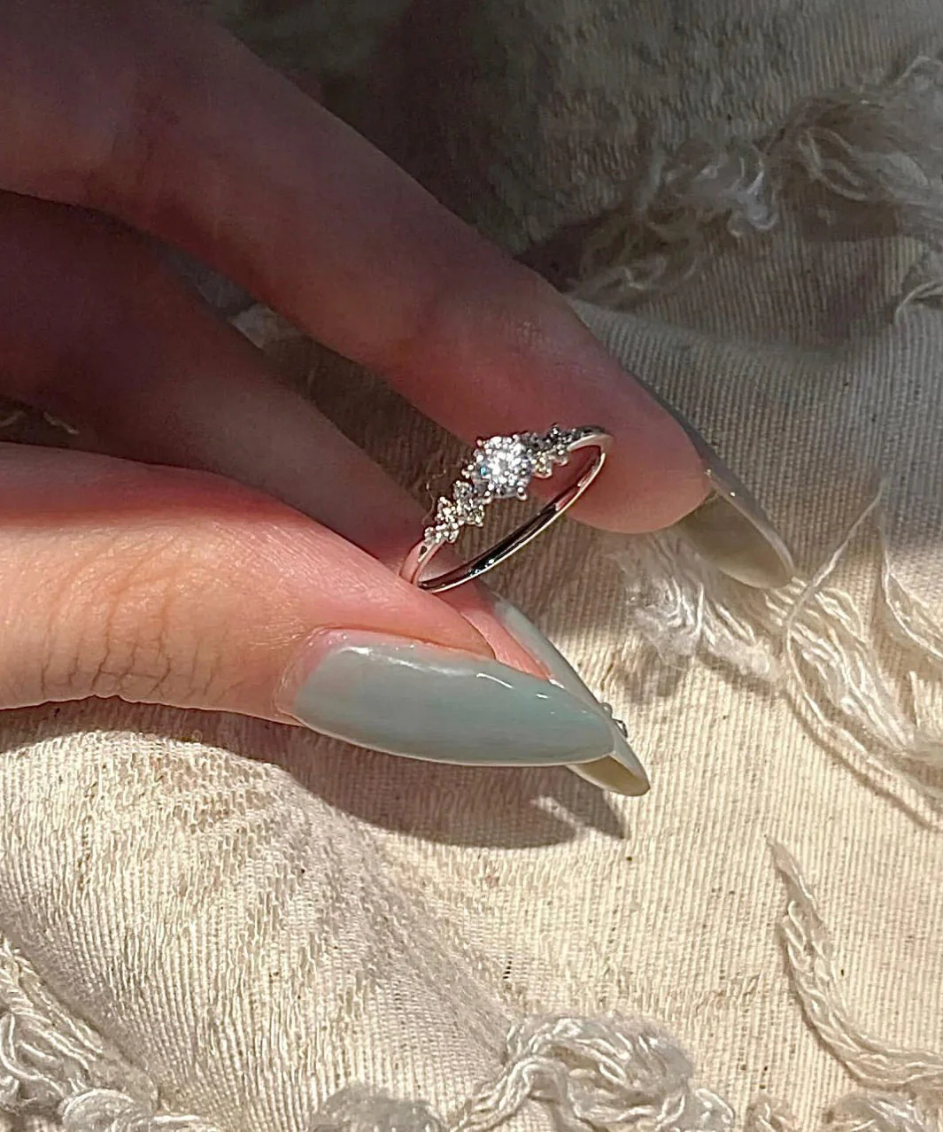 Boutique Silk 925 Silver Zircon Open Rings - Image 3