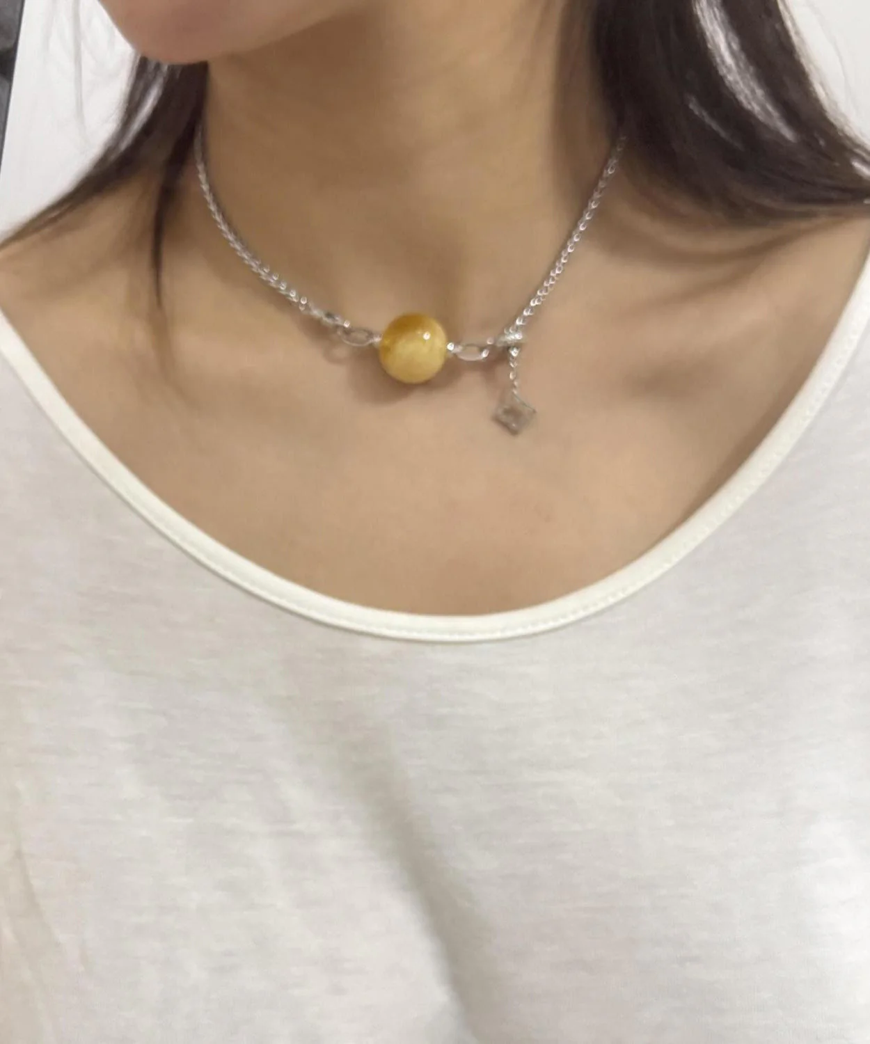 Boutique Silk Sterling Silver Pearl Rotate Lariat Necklace - Image 4
