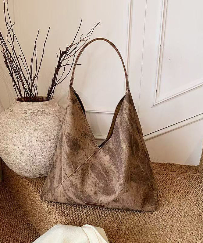 Boutique Tie Dye Solid Durable Faux Leather Shoulder Handbag - Image 2