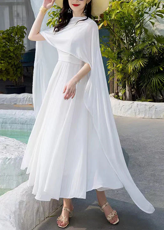 Brief Rose Solid Shawl And Slip Dress Two Pieces Set Spring - Image 2