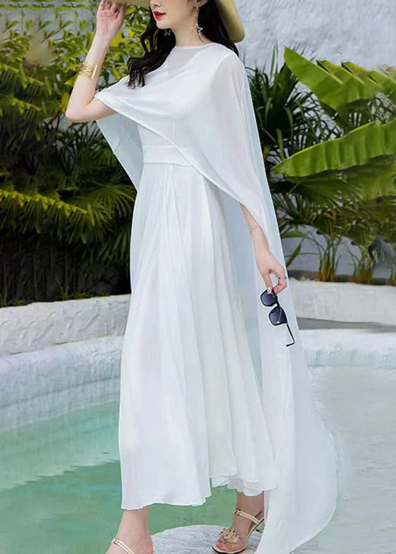 Brief Rose Solid Shawl And Slip Dress Two Pieces Set Spring - Image 4
