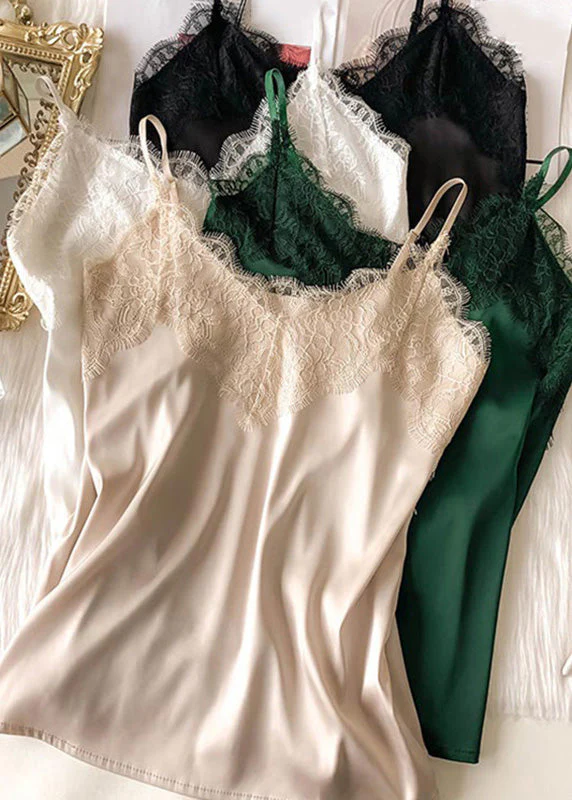 Brief White lace Vests Sleeveless V Neck - Image 5