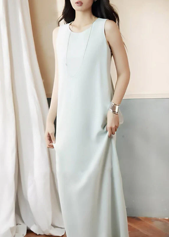 Brief White O-Neck Patchwork Pockets Long Dresses Short Sleeve - Image 2