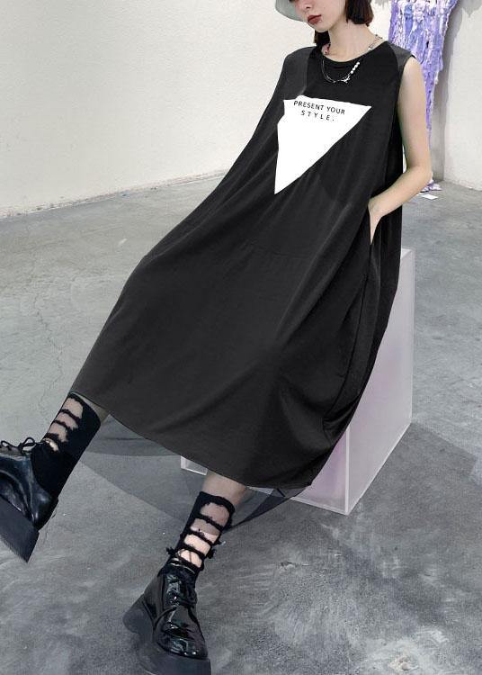Casual Green Patchwork Tulle Sleeveless Summer Dress - Image 3