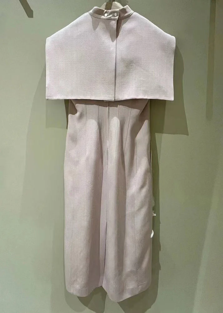 Casual Pink Feather Floral Cotton Straight Dress Summer - Image 2