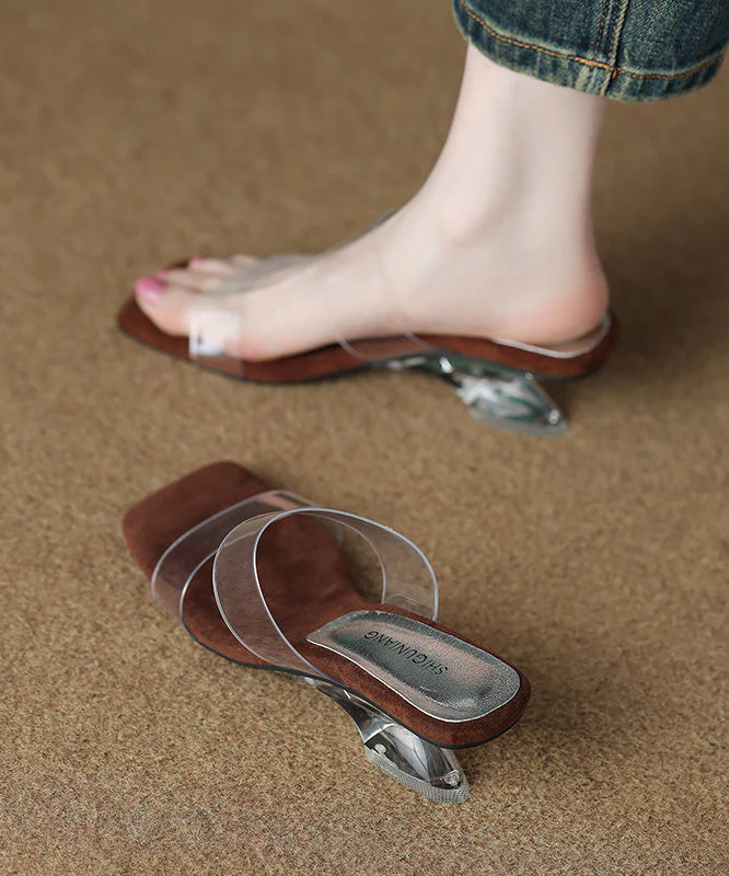Casual Purple Peep Toe Thong Sandals - Image 4