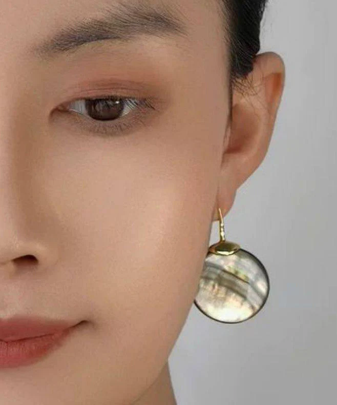 Casual Silk Copper Alloy Shell Drop Earrings - Image 2