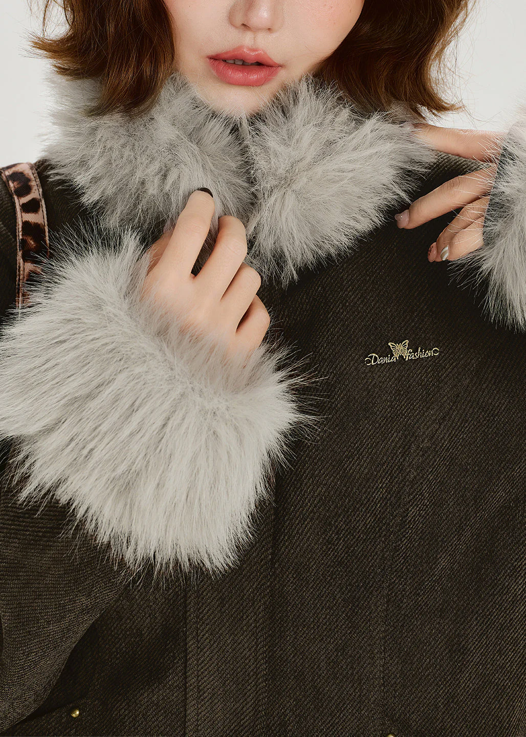 Casual Stand Collar Thick Patchwork Warm Fleece Coats Winter - Image 4