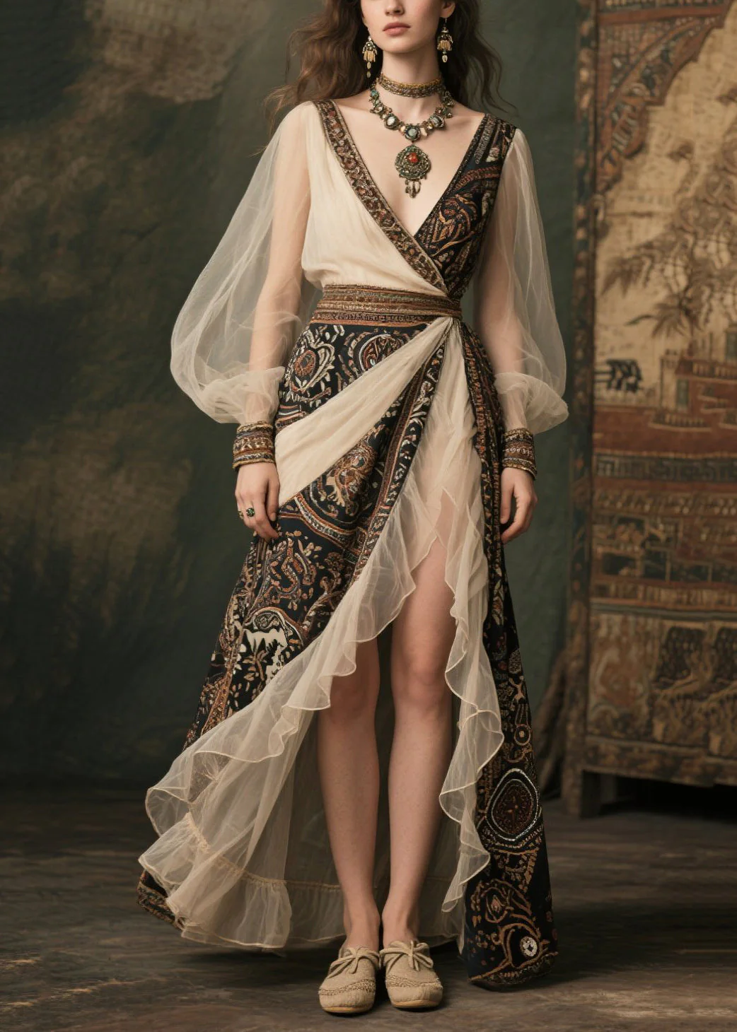 Chic Black Asymmetrical Patchwork Chiffon Evening Dress Summer