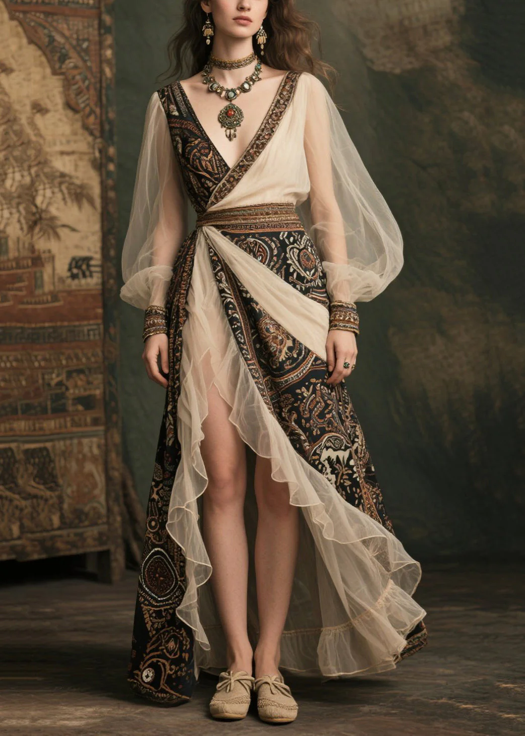 Chic Black Asymmetrical Patchwork Chiffon Evening Dress Summer - Image 3
