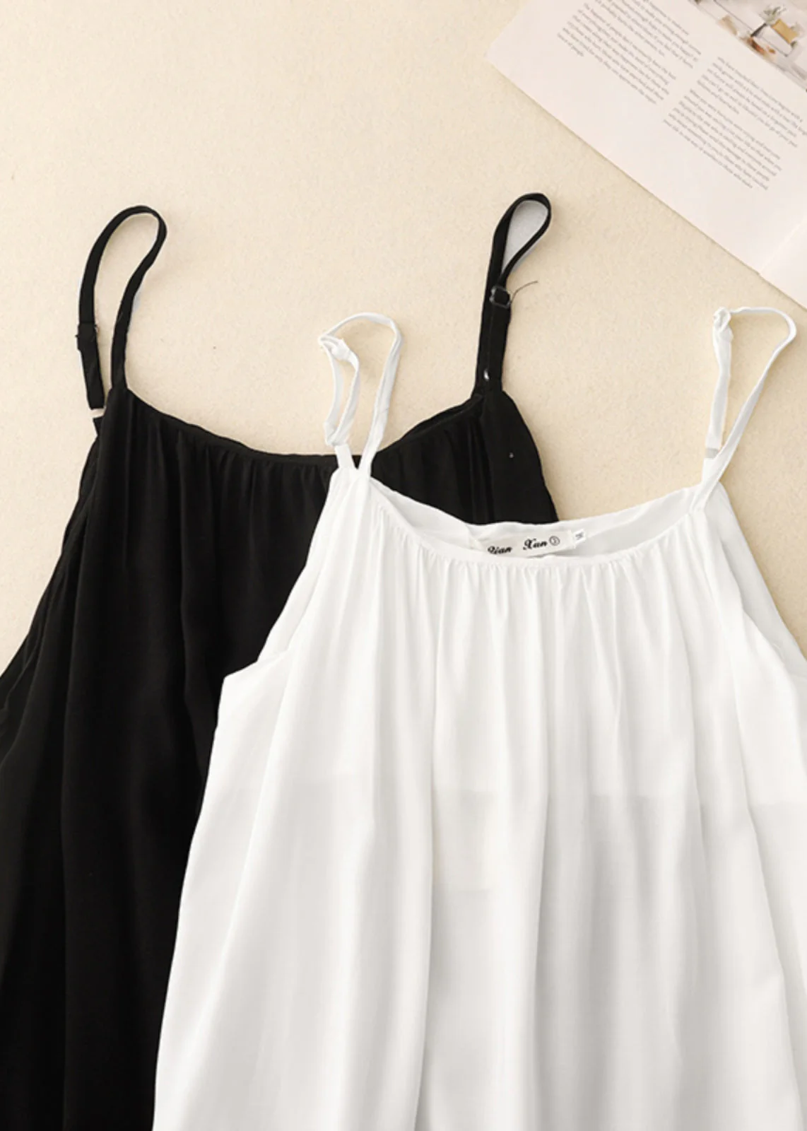 Chic Black Oversized Chiffon Spaghetti Strap Dress Summer - Image 4