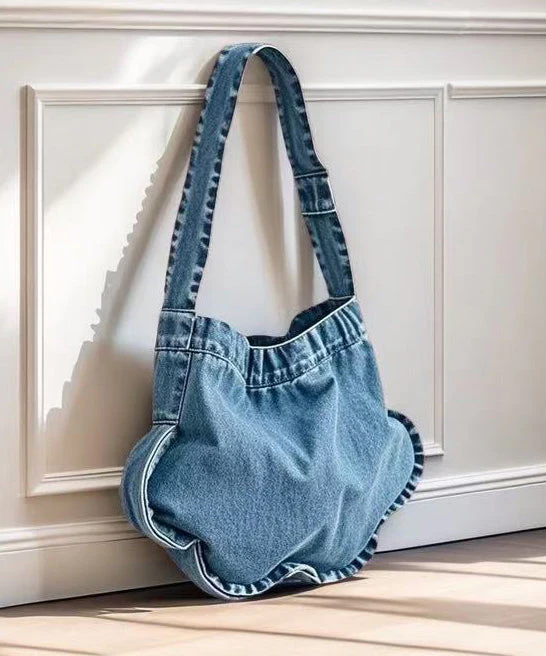 Chic Blue Star Shaped Denim Shoulder Bags - Image 4