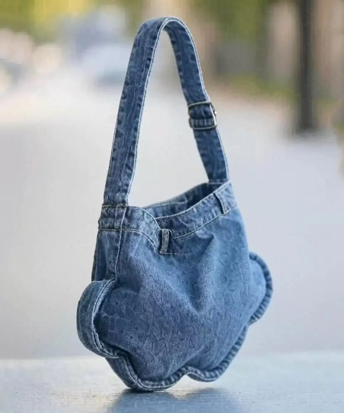Chic Blue Star Shaped Denim Shoulder Bags - Image 5