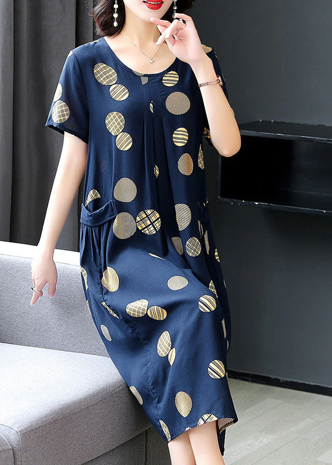 Chic Coffee Dot Cotton Linen Summer Maxi Dresses - Image 2