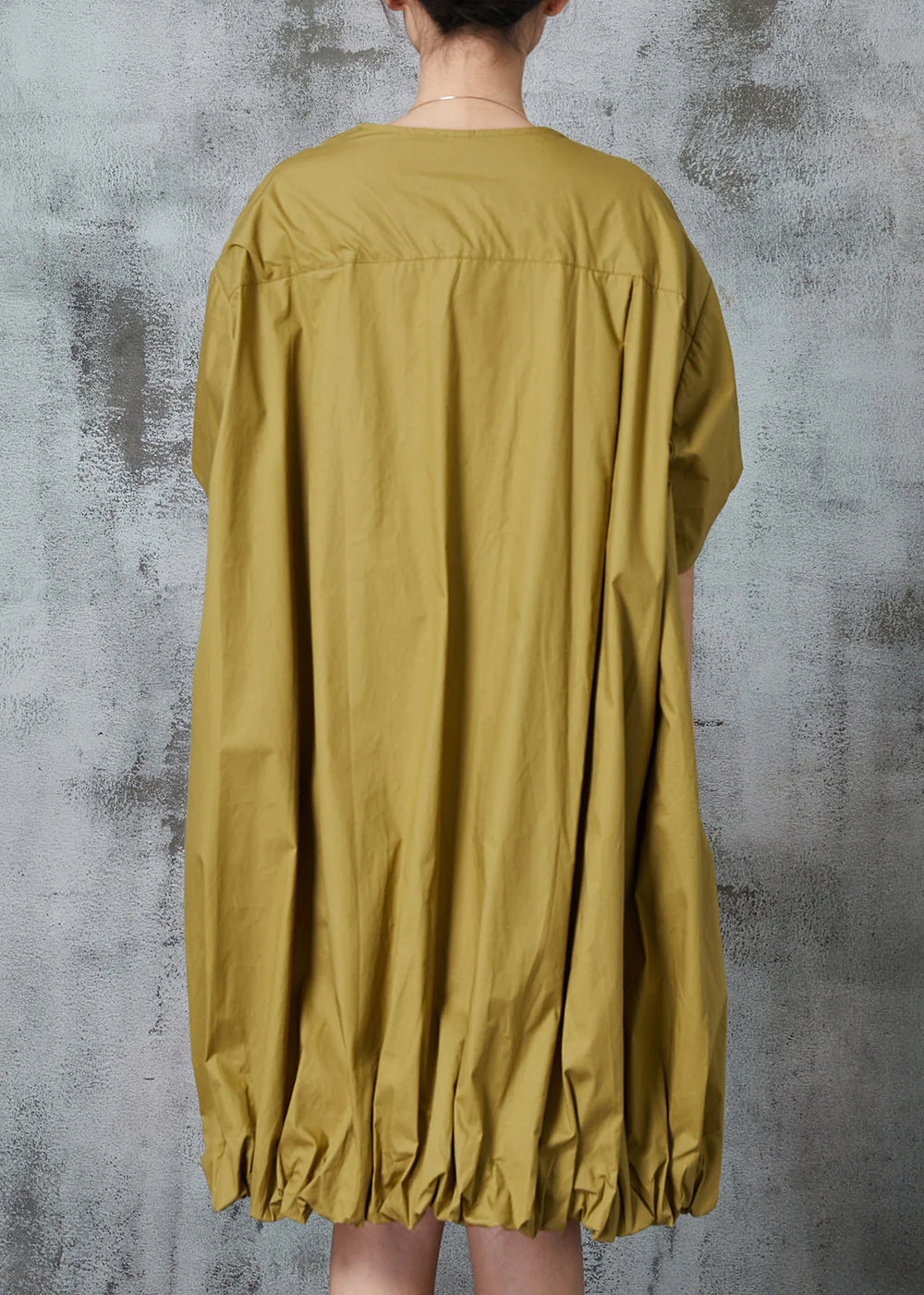 Chic Green Oversized Wrinkled Cotton Robe Dresses Summer - Image 4