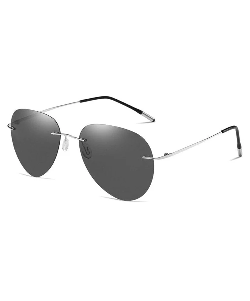 Chic Men Black Metal UV Protection Toad Mirror Sunglasses - Image 5