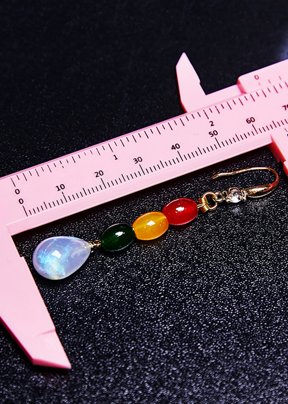 Chic Multicolour Gem Stone Droplet Shape Drop Earrings - Image 5