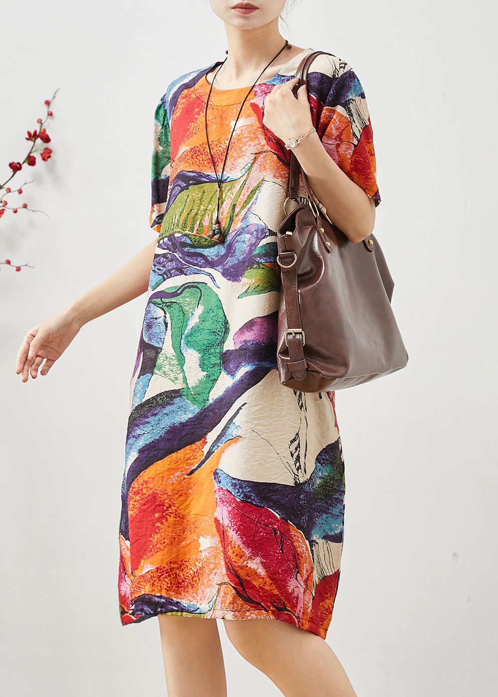 Chic Oversized Original Design Print Cotton Dresses Summer - Image 2