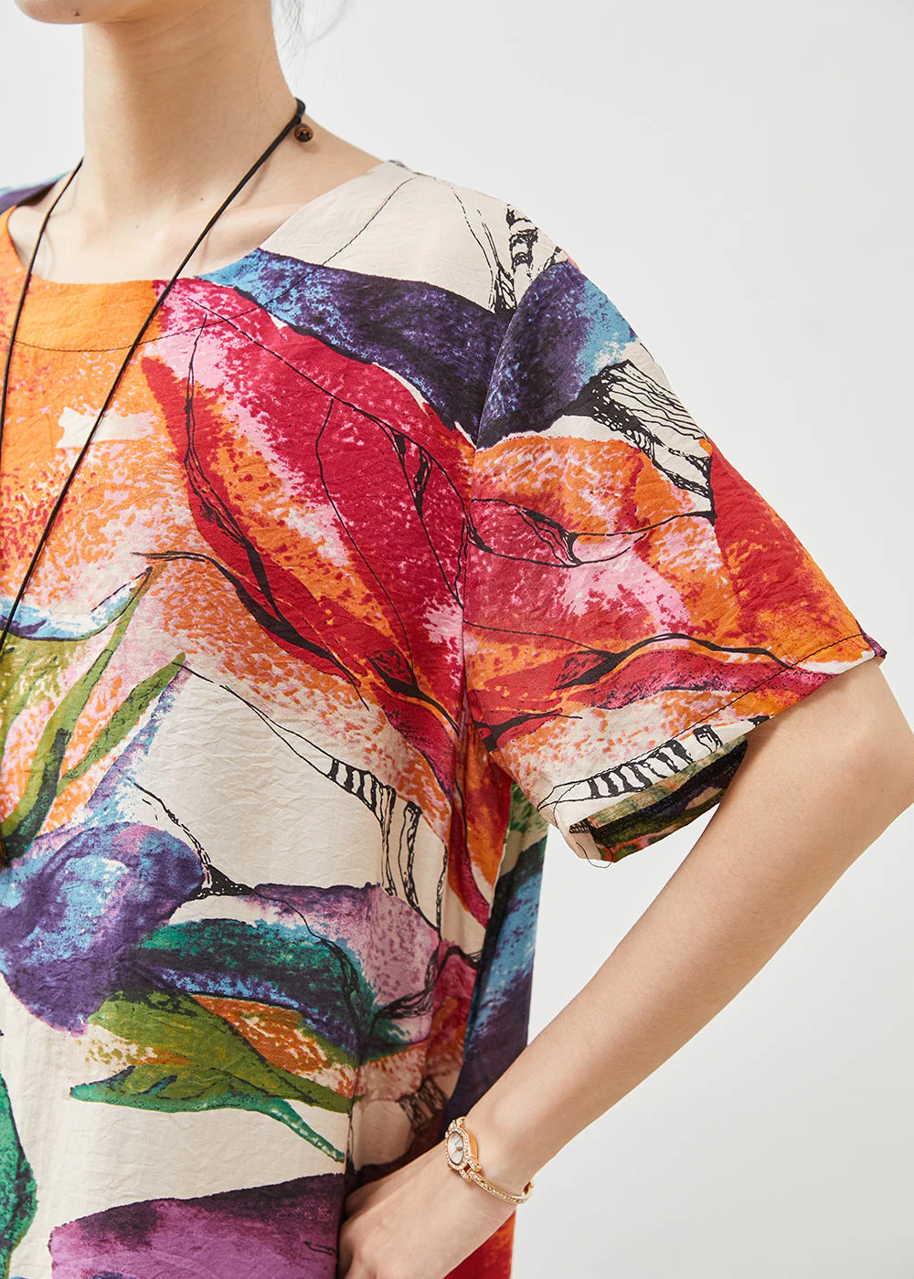 Chic Oversized Original Design Print Cotton Dresses Summer - Image 5