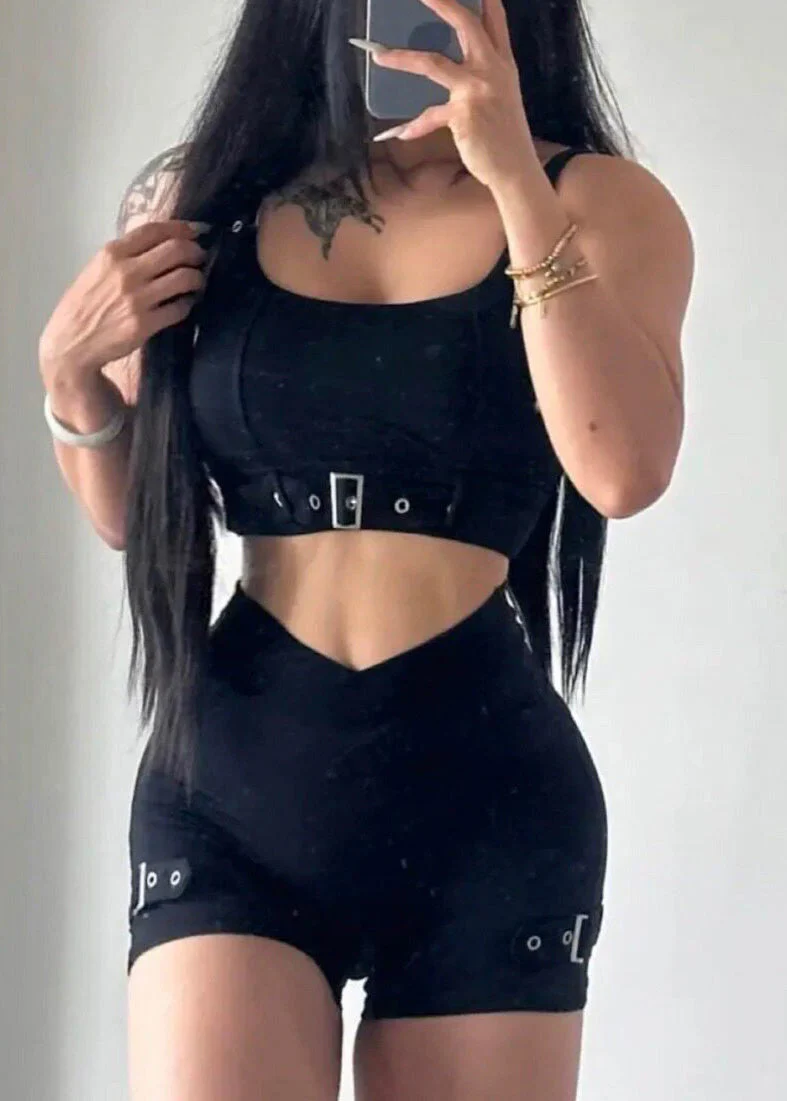 Chic Pink Butt Scrunch Sports Bra And Leggings Set Suit - Image 3