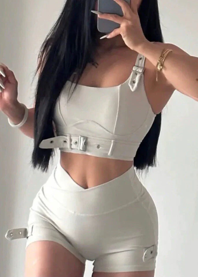 Chic Pink Butt Scrunch Sports Bra And Leggings Set Suit - Image 4