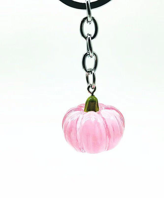 Chic Pink Stainless Steel Resin Keychains - Image 4