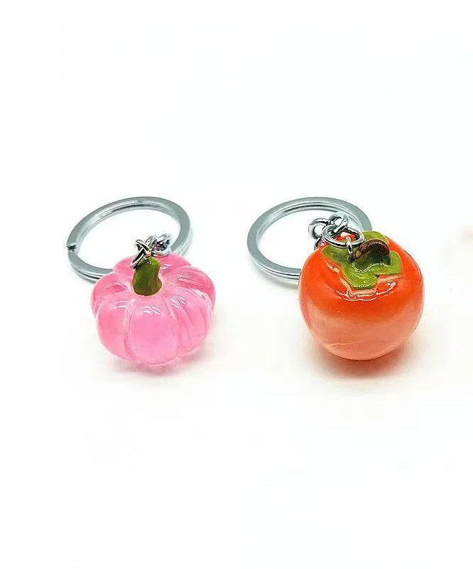 Chic Pink Stainless Steel Resin Keychains - Image 5