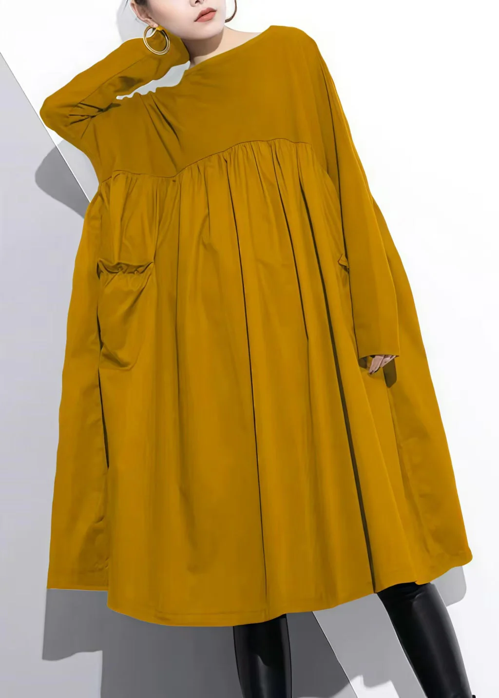 Chic Purple shift dress cotton clothing dress - Image 2