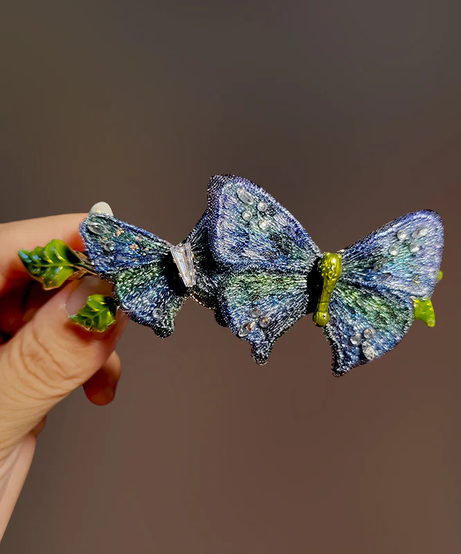 Chinese Style Gradient Color Metal Butterfly Embroidery Hairpin - Image 4