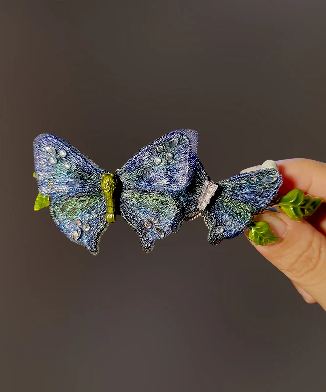 Chinese Style Gradient Color Metal Butterfly Embroidery Hairpin - Image 5