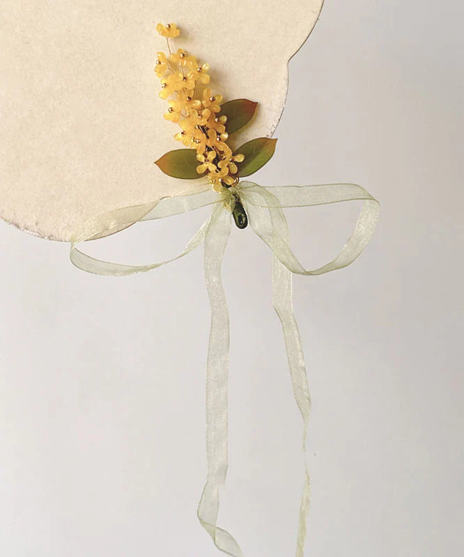 Chinese Style Yellow Alloy Tulle Osmanthus Ribbon A Pair Hairpin - Image 5