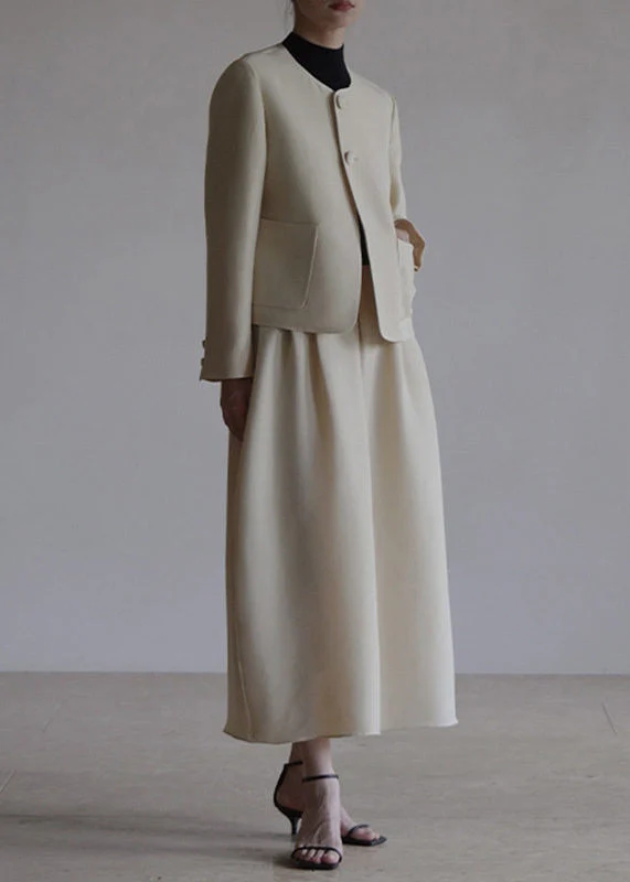 Classy Apricot Exra Large Hem Cotton Skirts Spring - Image 3