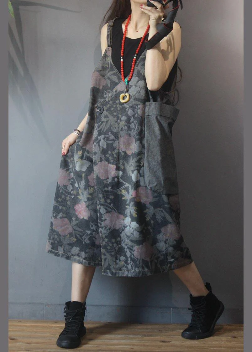 Classy Black Patchwork Print asymmetrical design Dresses Summer - Image 4