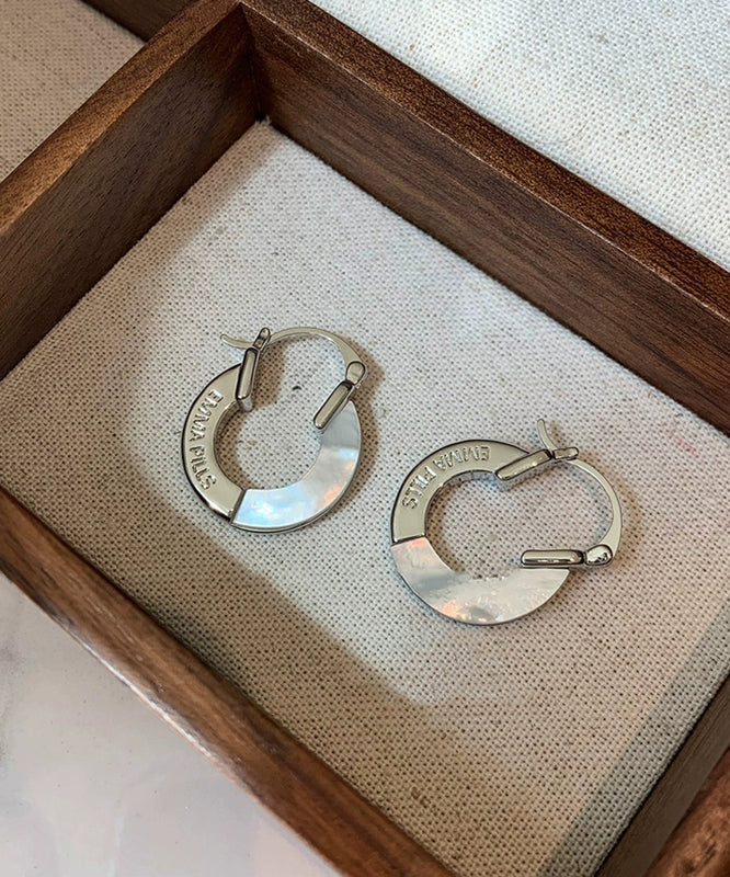 Classy Gold Copper Overgild Fritillary Bulb Hoop Earrings - Image 2