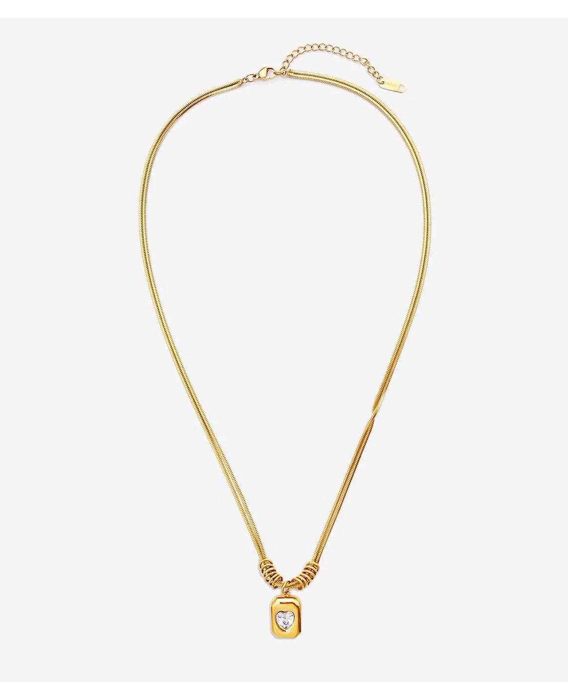 Classy Golden High Quality Zircon Tungsten Steel Lariat Necklace - Image 5